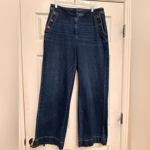 EUC TALBOTS Wide leg, full length, jeans. Size 14
